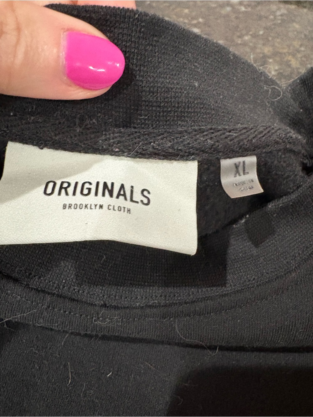 Brooklyn Cloth Black Crewneck Sweatshirt with Small Logo - Picture 6 of 9